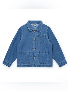 Bonton Kids Unisex Ermana Denim Jacket, Denim Blue - Size 6